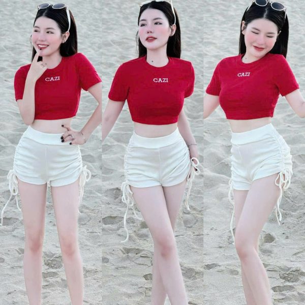 Set Cazi Quần Đùi rút 2 bên K5601