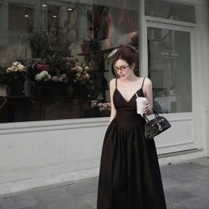 Đầm 2 dây hở lưng xoè dài mpb Sỉ K6389
